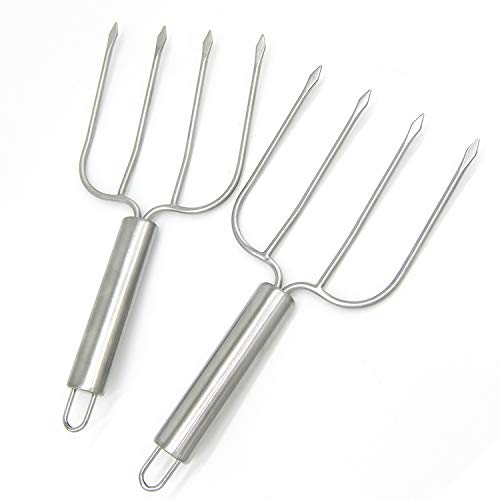 Product Cover KAYCROWN Turkey Lifter Forks Set of 2 Stainless Steel Turkey Lifters Turkey and Poultry Lifters Turkey Claws Carving Fork