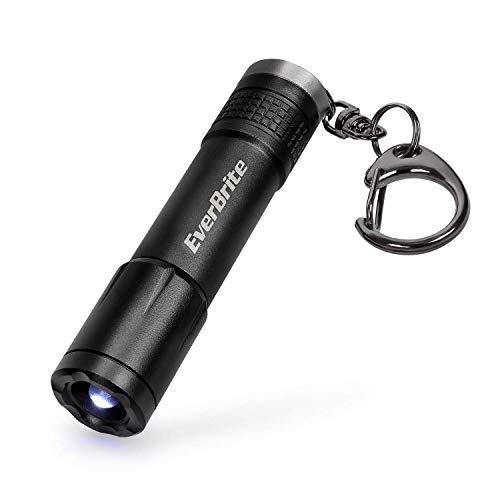 Product Cover EverBrite Keychain Flashlight Mini LED Key Ring Light Torch For Camping Dog Walking Reading Emergency with Durable Battery, Water Resistance, Black