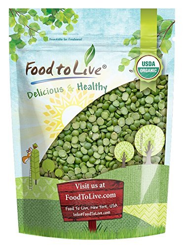 Product Cover Organic Green Split Peas, 3 Pounds - Non-GMO, Kosher, Raw, Dried, Great for Pea Soup, Rich in Protein and Fiber, Bulk, Product of Canada