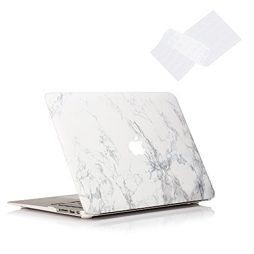 Product Cover RUBAN MacBook Air 11 Inch Case Release (A1370/A1465) - Slim Snap On Hard Shell Protective Cover and Keyboard Cover for MacBook Air 11, Marble