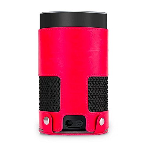 Product Cover Brain Freezer J Leather Sleeve Protective Case Cover for Amazon Echo 2nd Generation (Vegan Red)