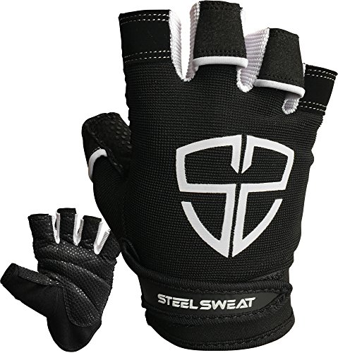 Product Cover Steel Sweat Workout Gloves - Best for Gym, Weightlifting, Fitness, Training and Crossfit - Made for Men and Women who Love Weightlifting & Exercise - RUE
