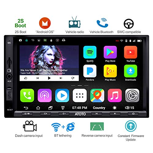 Product Cover ATOTO A6 Double Din Android Car Navigation Stereo with Dual Bluetooth - Standard A6Y2710SB 1G/16G Car Entertainment Multimedia Radio,WiFi/BT Tethering Internet,Support 256G SD &More