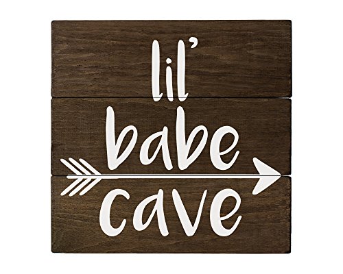 Product Cover Elegant Signs Rustic Nursery Wall Decor for Girls - Lil Babe Cave