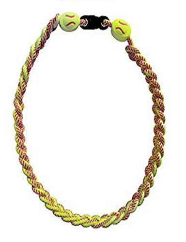 Product Cover Softball Gifts for Girls Necklace - Titanium Ionic Braided Sports Necklace by Kenz Laurenz (1)