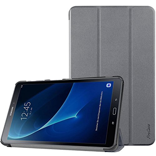 Product Cover ProCase Galaxy Tab A 10.1 Case SM-T580 T585 T587 2016 Released(Old Model), Slim Smart Cover Stand Folio Case for Galaxy Tab A 10.1 Inch Tablet -Gray