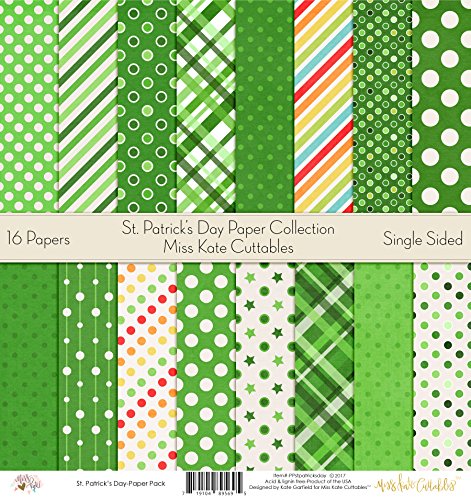 Product Cover Pattern Paper Pack - St. Patricks Day - Scrapbook Premium Specialty Paper Single-Sided 12