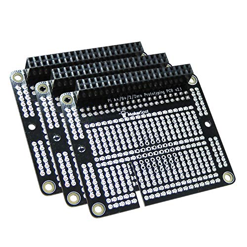 Product Cover Raspberry Pi 3 Prototyping Board Proto Breadboard HAT by MakerSpot Soldered with Female Pin Connector PCB for Raspberry Pi 2 Pi 3 A+ B+ (3 Pack)