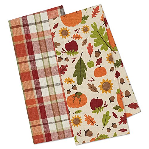 Product Cover DII Cotton Fall Thanksgiving Holiday Dish Towels, 18x28