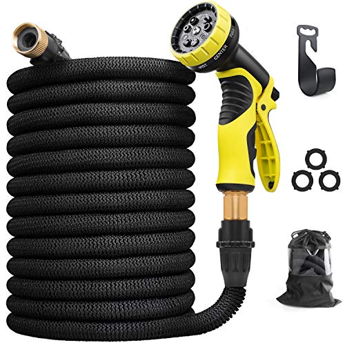 Product Cover Aterod 75 feet Expandable Garden Hose, Extra Strength Fabric, Flexible Expanding Water Hose with 9 Function Spray Nozzle