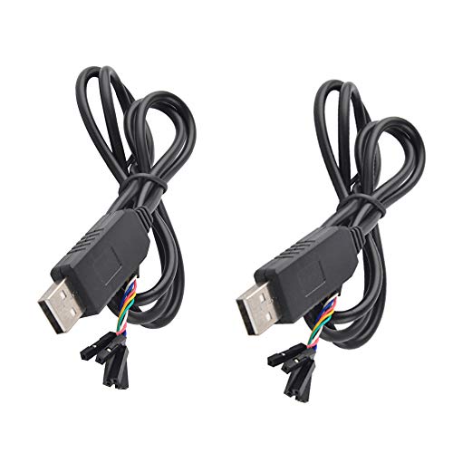 Product Cover DIYmall USB to TTL Serial Cable Adapter FTDI Chipset FT232 USB Cable TTL for Arduino ESP8266 (Pack of 2pcs)