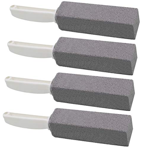 Product Cover Pumice Cleaning Stone with Handle Toilet Bowl Cleaner Hard Water Ring Remover  for Bath/Pool/Kitchen/Household Cleaning 4 Pack