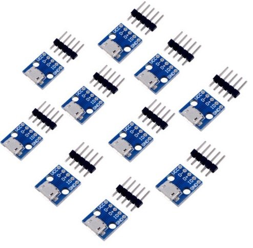 Product Cover DIYmall Micro USB Interface Power Adapter Board 5V Breakout Module with Male Pin Header(Pack of 10pcs)