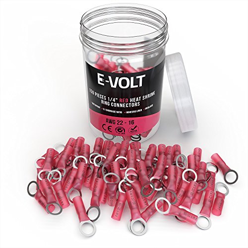Product Cover E-VOLT Heat Shrink Ring Connectors -1/4