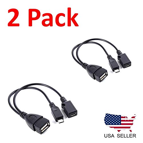 Product Cover [2 PACK] TV xStream USB Port Adapter, Micro OTG Cable and Power - Compatible with Streaming Sticks, Media Devices, Rii and Logitech Keyboards, and Nintendo Switch, SNES, NES Classic