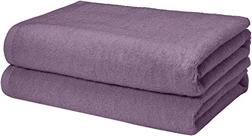 Product Cover AmazonBasics Quick-Dry Bath Towels, 100% Cotton, Set of 2, Lavender