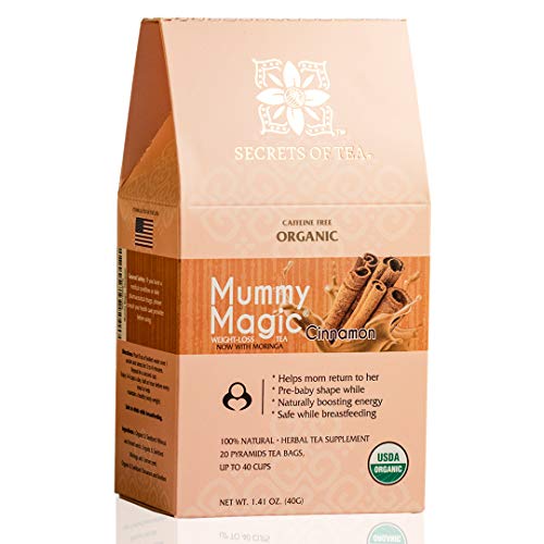 Product Cover Mummy Magic Weight Loss Cinnamon - Certified USDA Organic Herbal Tea for Metabolism Boosting, Improved Digestion and Detoxification w/Increased Energy Levels - 40 Servings