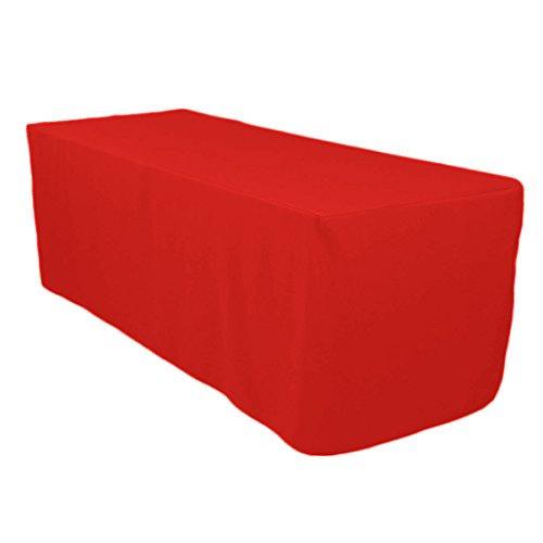Product Cover Surmente Table Cloth 6 ft Rectangular Polyester Tablecloth Tablecloths for Rectangle Tables for Weddings, Banquets, or Restaurants (Red) ...