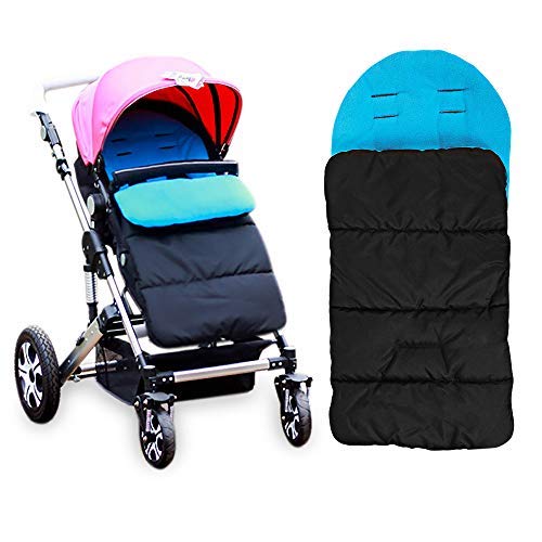 Product Cover Kidsidol Baby Sleeping Bag Universal Bunting Bag Stroller Footmuff Cover 3-in-1 Baby Stroller Blanket Waterproof Windproof Stroller Annex Mat Keep Warm and Detachable (Blue)