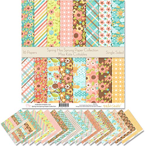 Product Cover Pattern Paper Pack - Spring has Sprung - Scrapbook Premium Specialty Paper Single-Sided 12