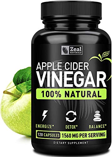 Product Cover 100% Natural Raw Apple Cider Vinegar Pills (1560mg | 120 Capsules) Apple Cider Vinegar with Cayenne Pepper for Fast Weight Loss Cleanse, Appetite Suppressant & Bloating Relief - Vegan, from the Mother