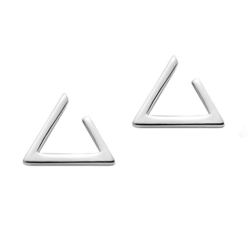 Product Cover Minimalism Hollow Triangle Earrings Sterling Silver Stud Earrings Everyday Wear