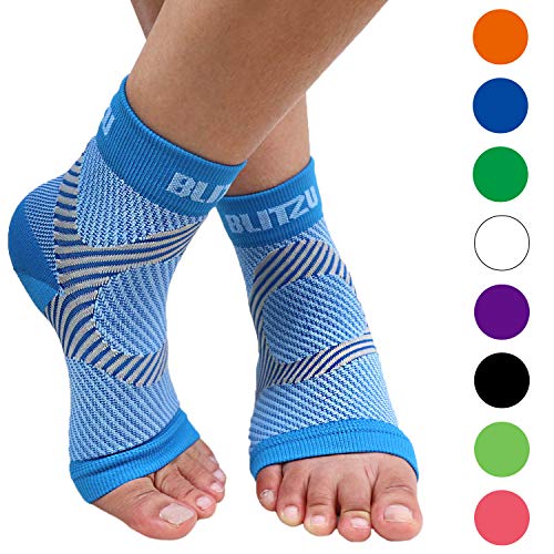 Product Cover Plantar Fasciitis Socks with Arch Support, Foot Care Compression Sleeve, Eases Swelling & Heel Spurs, Ankle Brace Support, Relieve Pain Fast Blue L-XL