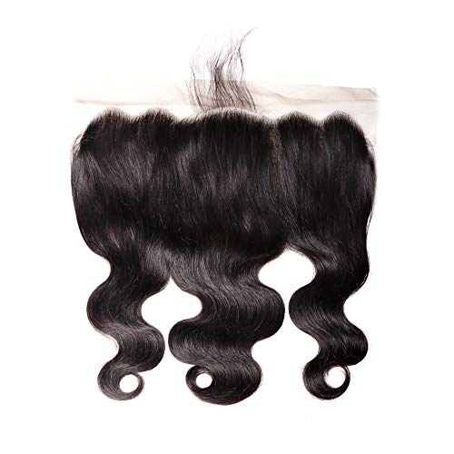 Product Cover Free Part Lace Frontal Closure 13x4 Body Wave Unprocessed Virgin Brazilian Human Hair Ear to Ear Frontals Natural Color No Bleached Knots -Unice Hair (14inch)