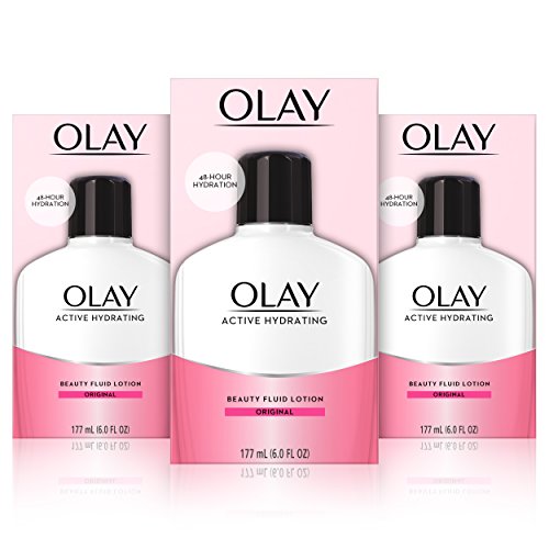 Product Cover Olay Active Hydrating Beauty Moisturizing Lotion, Facial Moisturizer To Restore Dry Skin, 6.0 Fl Oz, Pack of 3