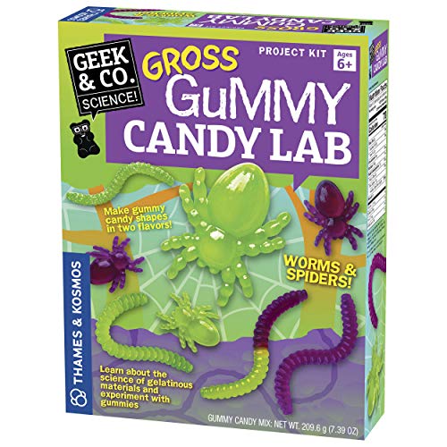 Product Cover Thames & Kosmos Gross Gummy Candy Lab - Worms & Spiders! Sweet Science STEM Experiment Kit, Make Your Own Gummy Candies in Cool Shapes & Colors | Learn Chemistry | Looks Gross, Tastes Great