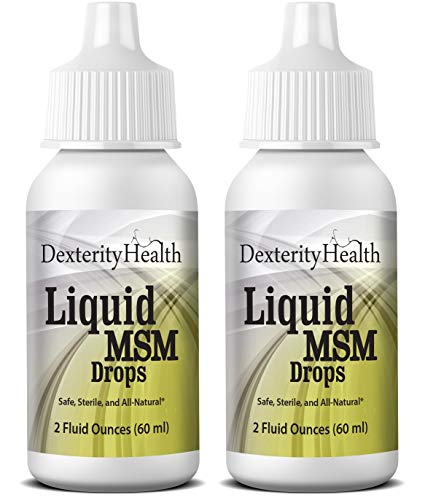 Product Cover Dexterity Health Liquid MSM Eye Drops 2-Pack of 2 oz. Squeeze-Top Bottles, 100% Sterile, Vegan All-Natural and Non-GMO, Contains Organic MSM