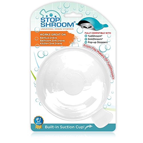 Product Cover StopShroom The Ultimate Universal Drain Stopper Plug for Bathtub, Bathroom, and Kitchen Sink Drains (White)