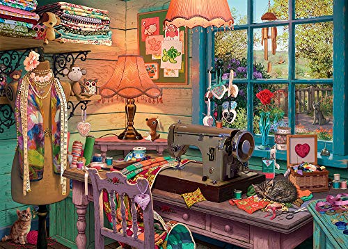 Product Cover Ravensburger The Sewing Shed 1000 Piece Jigsaw Puzzle for Adults - Every Piece is Unique, Softclick Technology Means Pieces Fit Together Perfectly