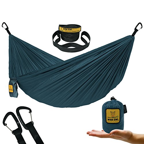 Product Cover Wise Owl Outfitters Ultralight Camping Hammock with Tree Straps - Feather Light Lightweight Compact Durable Ripstop Parachute Nylon Hammocks - Outdoor Travel Backpacking Hiking