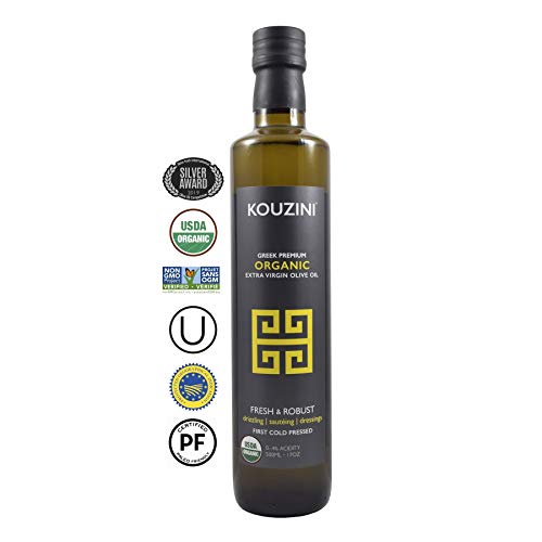 Product Cover Kouzini - Organic - Greek Extra Virgin Olive Oil | First Cold Pressed | 2019 NYIOOC Silver award Winner | Current Harvest 2018/2019 | Single Origin | Family Owned