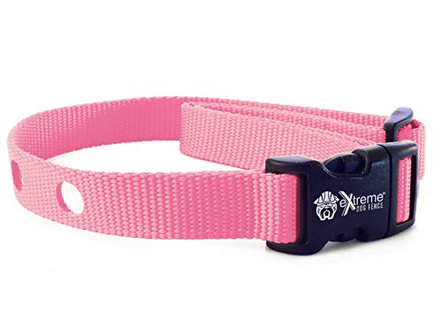 Product Cover Extreme Dog Fence Dog Collar Replacement Strap - Pink - Compatible with Nearly All Brands and Models of Underground Dog Fences