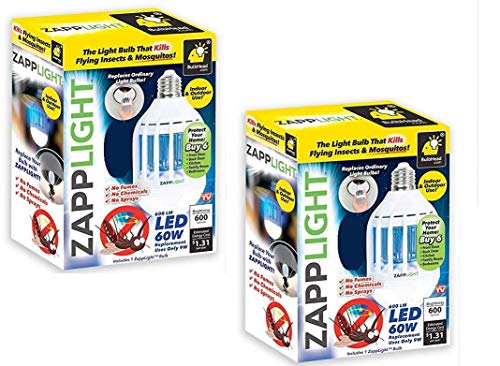 Product Cover 2 Pack ZappLight LED 920 Lumens Bug Zapper Bulb Insect and Mosquito Zapper