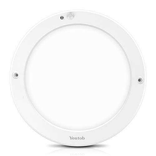 Product Cover Youtob Motion Sensor LED Ceiling Light 15W 1100LM Flush Mount Round Lighting Fixture for Stairs, Porches, Closets, Basements, Hallways, Pantries, Laundry Rooms(3000K Warm White)