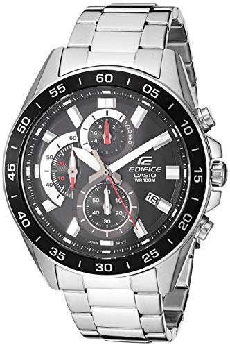 Product Cover Casio Men's Edifice Quartz Watch with Stainless-Steel Strap, Silver, 4 (Model: EFV-550D-1AVCR)
