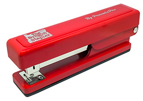 Product Cover PraxxisPro, The Oregon Stapler, Built in USA, Heavy Duty, Built-in Staple Remover, Staples 2 to 25 Sheets, Includes Box of Staples, Jam Free Staple (Red)
