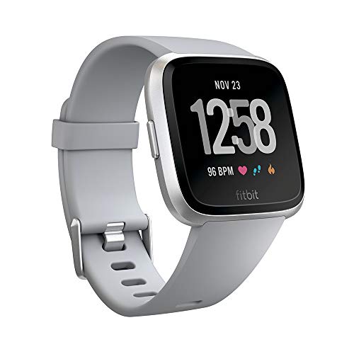 Product Cover Fitbit Versa Smart Watch, Gray/Silver Aluminium, One Size (S & L Bands Included)