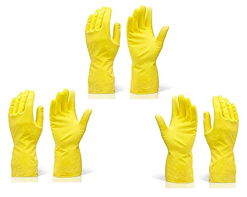 Product Cover DeoDap Reusable Rubber Hand Gloves for Cleaning (Colour May Vary) - Pack of 3