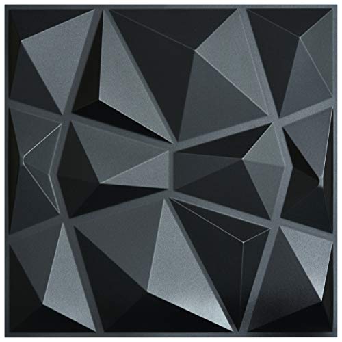 Product Cover Art3d 3D Paneling Textured 3D Wall Design, Black Diamond, 19.7