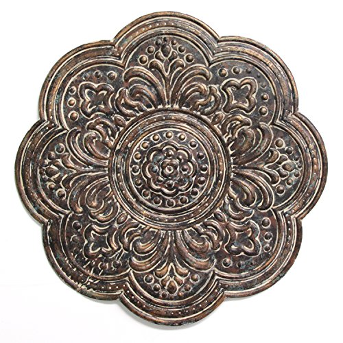 Product Cover Stratton Home Décor S11571 Rustic Bronze Medallion Wall Décor, 18.00 W X 0.50 D X 18.00 H, Brown