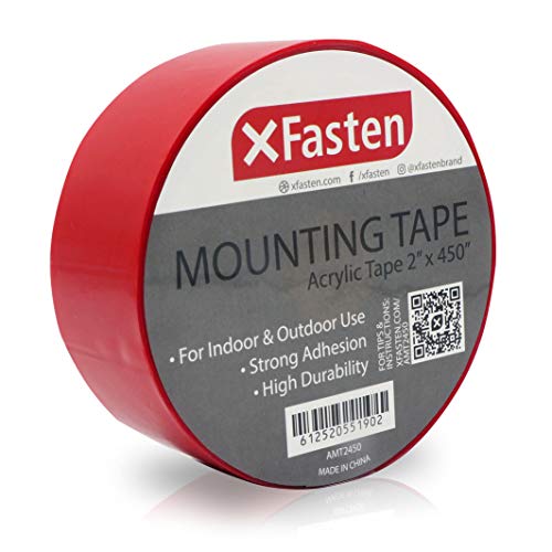 Product Cover XFasten Acrylic Mounting Tape, 2-Inch x 450-Inch - Outdoor and Indoor Super Strong Double Sided Weatherproof Mounting Tape, Removable