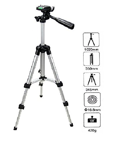 Product Cover Teconica Rewy 3110 Portable 3D Head Camera Tripod with Quick Release Plate and Mobile Clip Holder
