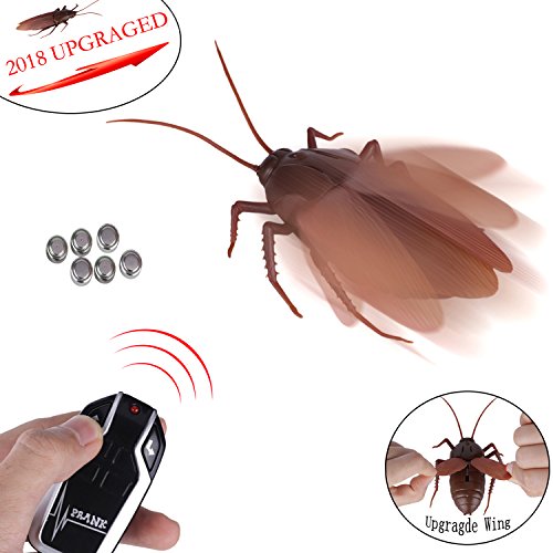 Product Cover Greatstar 【Upgraded Version】 Infrared Remote Control Realistic Fake Cockroach RC Prank Toy Insects Joke Scary Trick for Party Or Christmas&Halloween Gift
