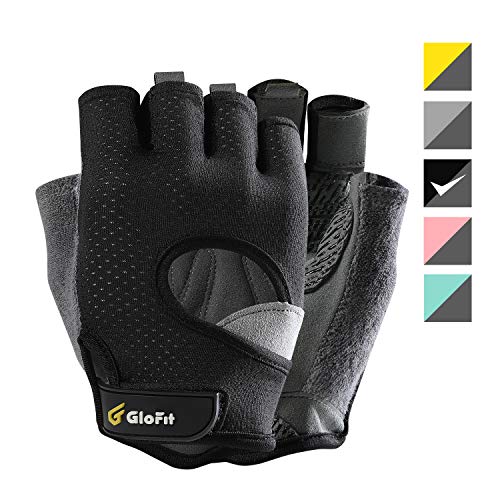 Product Cover KANSOON Glofit FREEDOM Workout Gloves, Knuckle Weight Lifting Shorty Fingerless Gloves with Curved Open Back, for Powerlifting, Gym, CrossFit, Women and Men(Black, Large)