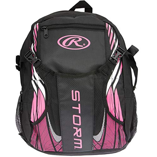 Product Cover Rawlings Storm Girls T-Ball Softball Batting Bag Backpack Black/Pink