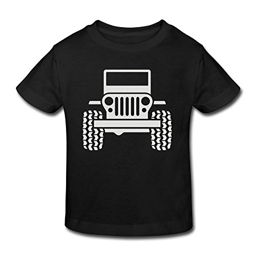 Product Cover Wiongh Opp Cotton Short-Sleeve Tshirts Jeep 1 Childrens/Kid for Girl Boy Black
